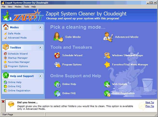 Zappit System Cleaner 1.1 full